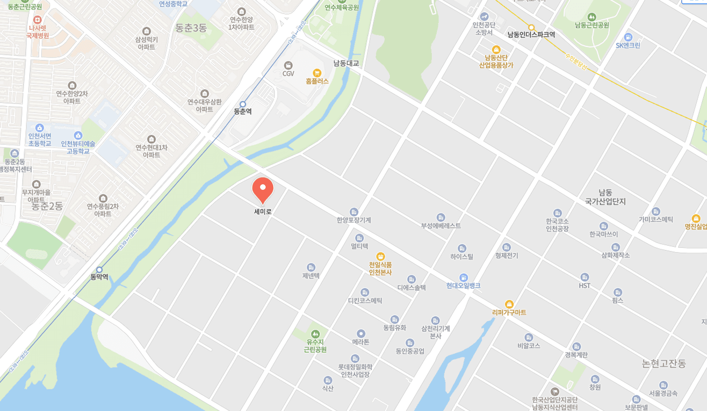 오시는 길 지도